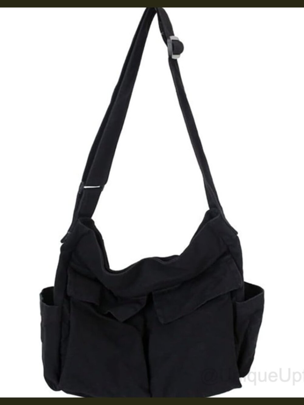 Vintage Canvas Messenger Crossbody Bag Adjustable Strap Large Capacity